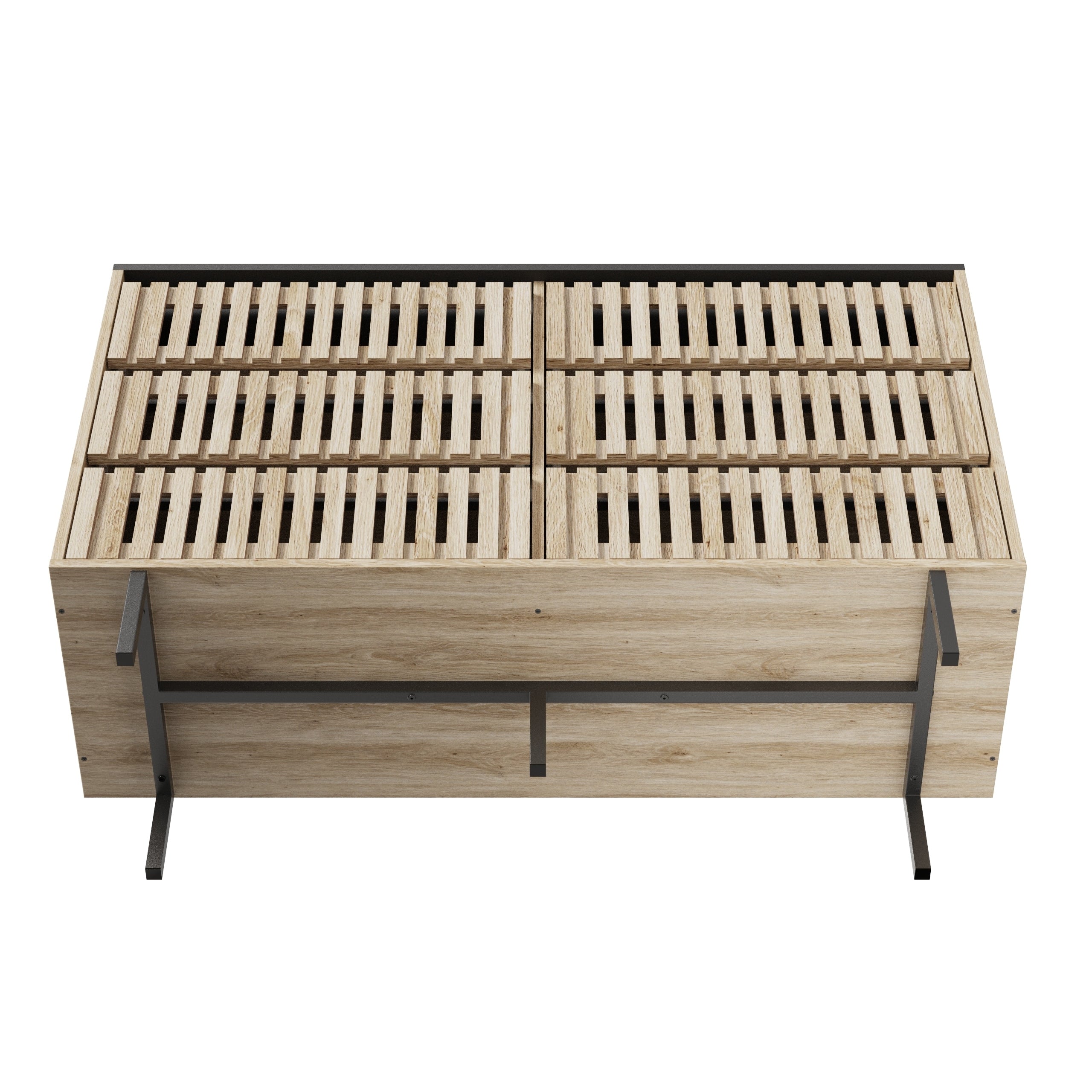HAOYYE Bedroom Storage Cabinet, Modern Minimalist Six-Drawer Cabinet with Large Capacity, Two-Tone Design, Sturdy Space-Saving Heavy Duty Construction, Ideal for Adults and Dorm Rooms, Easy Assembly