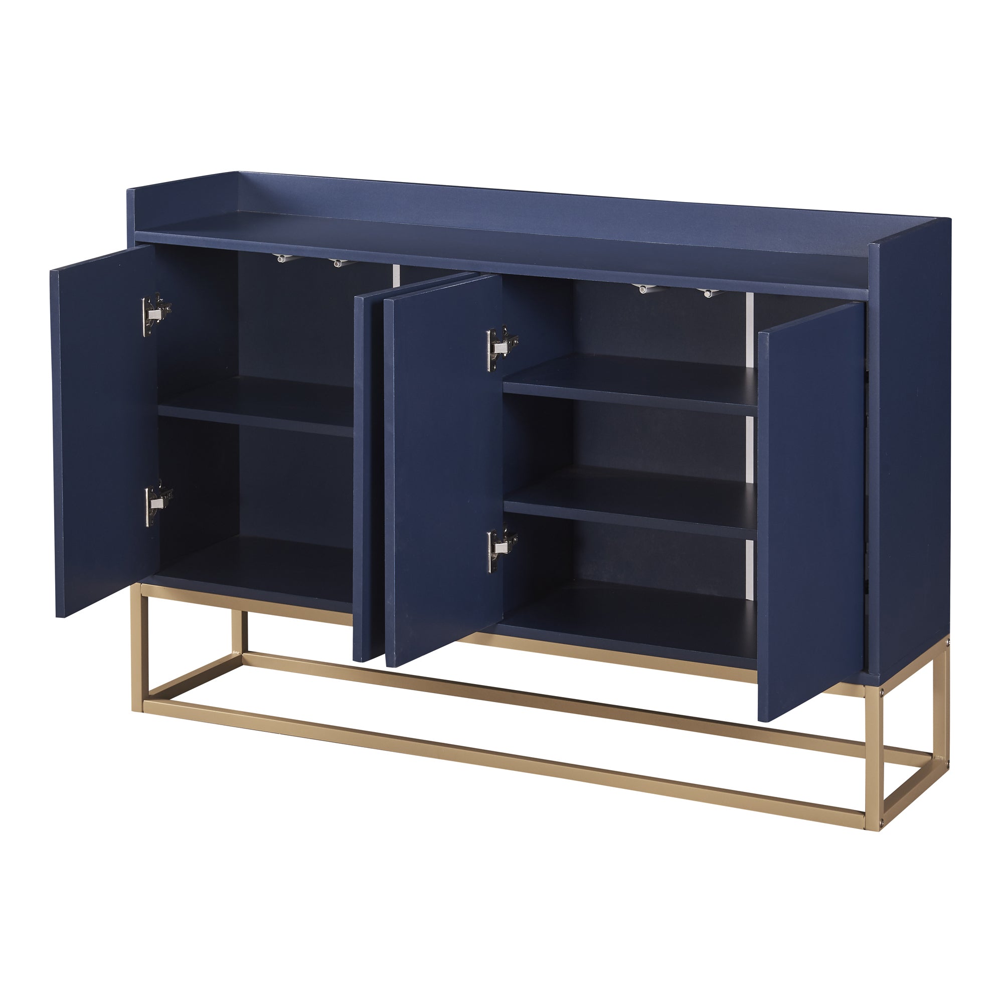 HAOYYE Modern Sideboard Elegant Buffet Cabinet with Large Storage Space for Dining Room, Entryway (Navy) Sturdy Space-Saving Heavy Duty Modern Design Adults Dorm Room Easy Assembly
