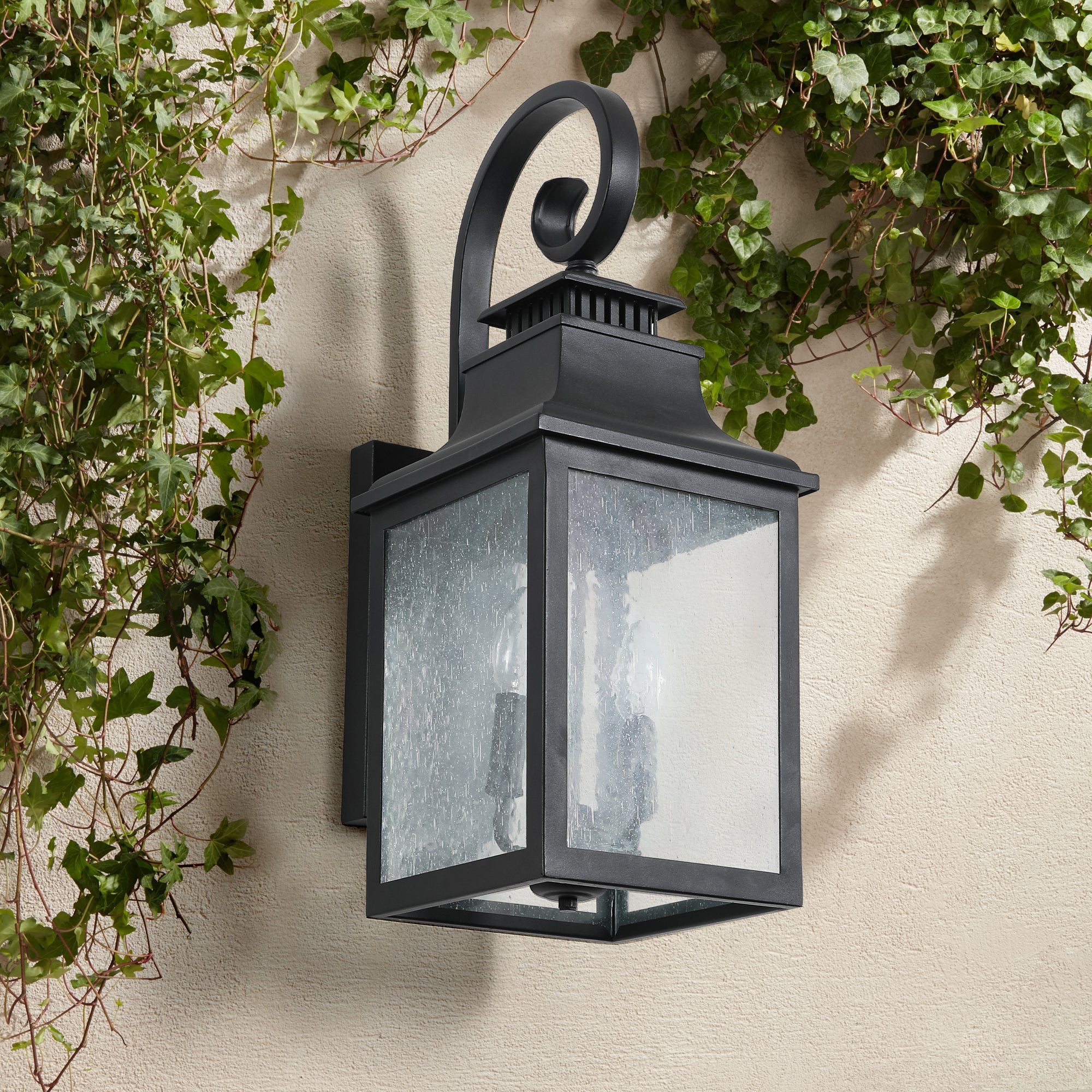HAOYYE Large Outdoor Wall Lamps With Glass Supports multiple types of light bulbs 1 pack Sturdy Space-Saving Heavy Duty Modern Design Adults Dorm Room Easy Assembly Bedroom Furniture