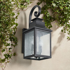 HAOYYE Large Outdoor Wall Lamps With Glass Supports multiple types of light bulbs 1 pack Sturdy Space-Saving Heavy Duty Modern Design Adults Dorm Room Easy Assembly Bedroom Furniture