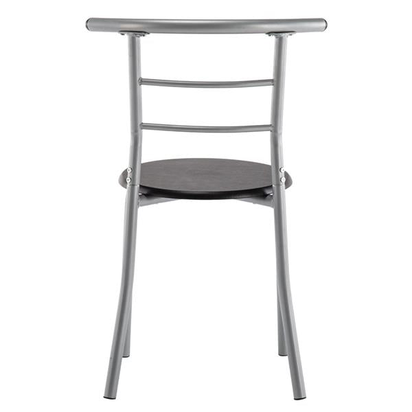 HAOYYE PVC Breakfast Table Set with One Table and Two Chairs, Space-Saving Dining Table and Stool Set for Small Kitchen, Apartment, or Dining Room