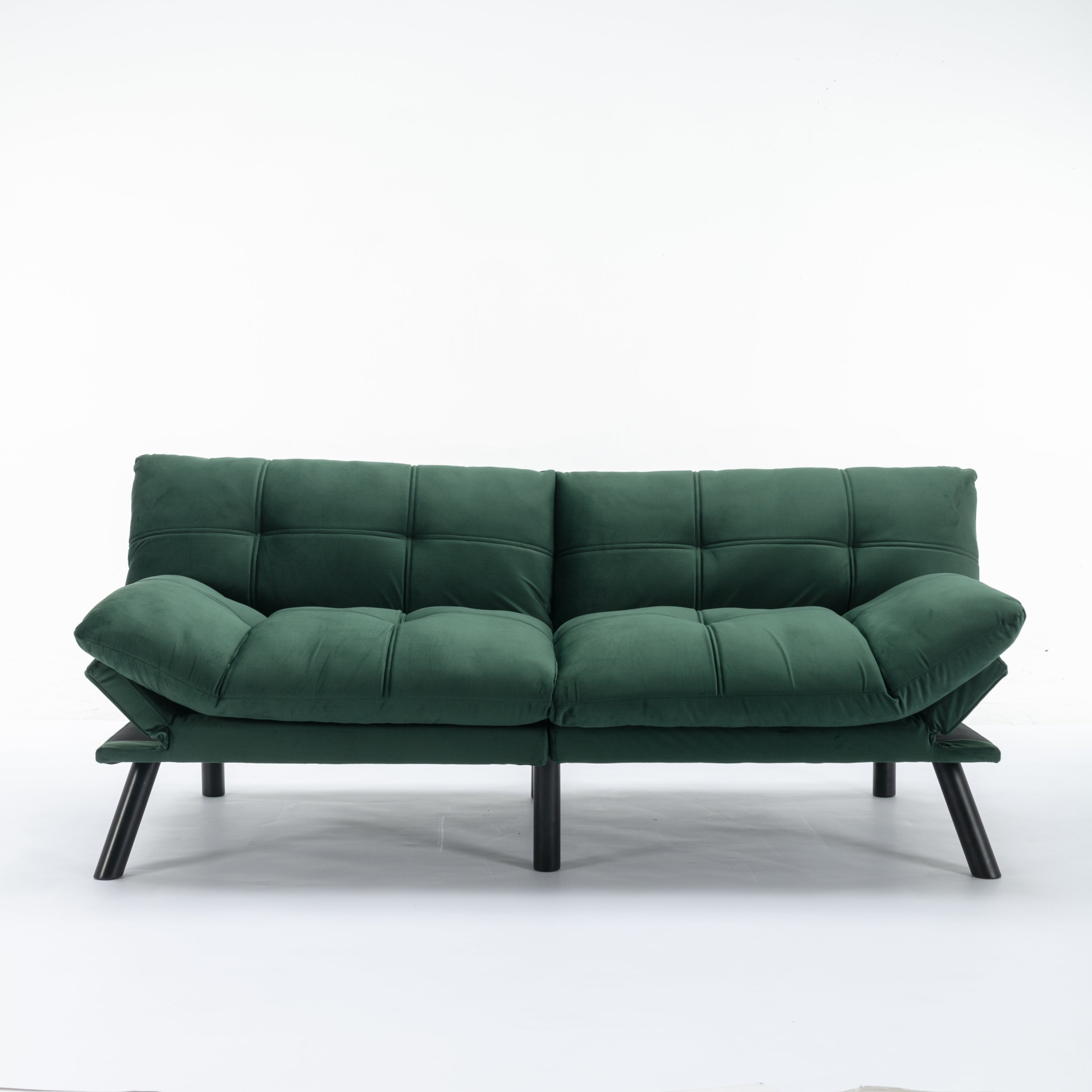 HAOYYE Emerald Convertible Folding Modern sofa Bed Sturdy Space-Saving Heavy Duty Modern Design Adults Dorm Room Easy Assembly Bedroom Furniture