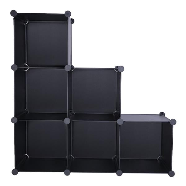 HAOYYE Cube Storage 6-Cube Closet Organizer Shelves for DIY Closet Cabinet, Black Durable Space-Saving Storage Solution, Modern Design, Versatile Use, Premium Quality, Stylish and Functional Organizer for Home or Office