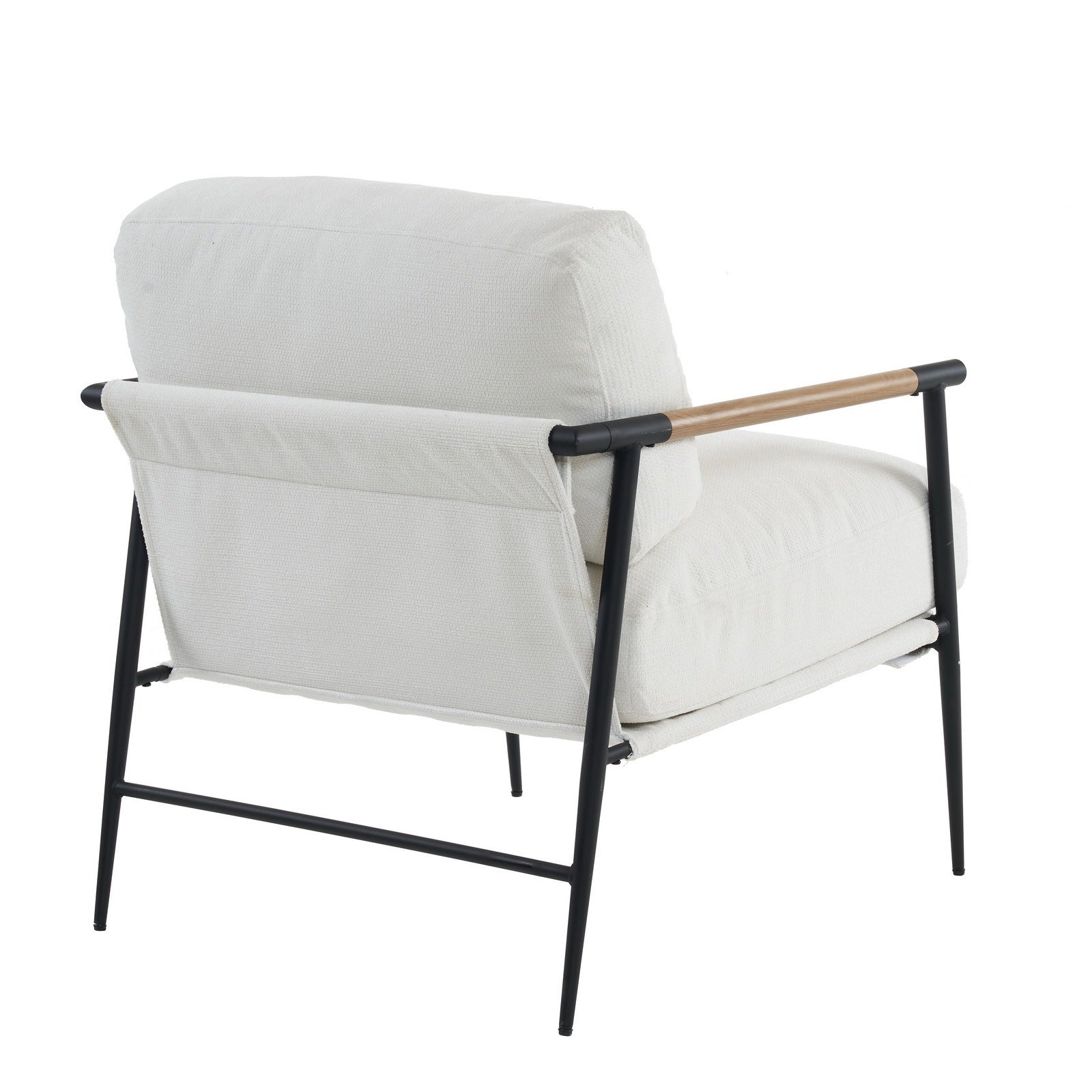 HAOYYE Leisure chair lounge chair velvet White color Sturdy Space-Saving Heavy Duty Modern Design Adults Dorm Room Easy Assembly Bedroom Furniture