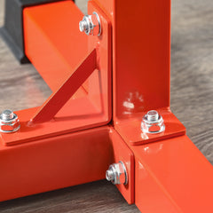 HAOYYE Red 12-Level Adjustable Sissy Squat Machine Single Leg Squat Stand with Comfortable Foam Rollers, Heavy Duty Steel Construction, Anti-Skid Pads, Home Workout Equipment for Strength Training and Core Fitness