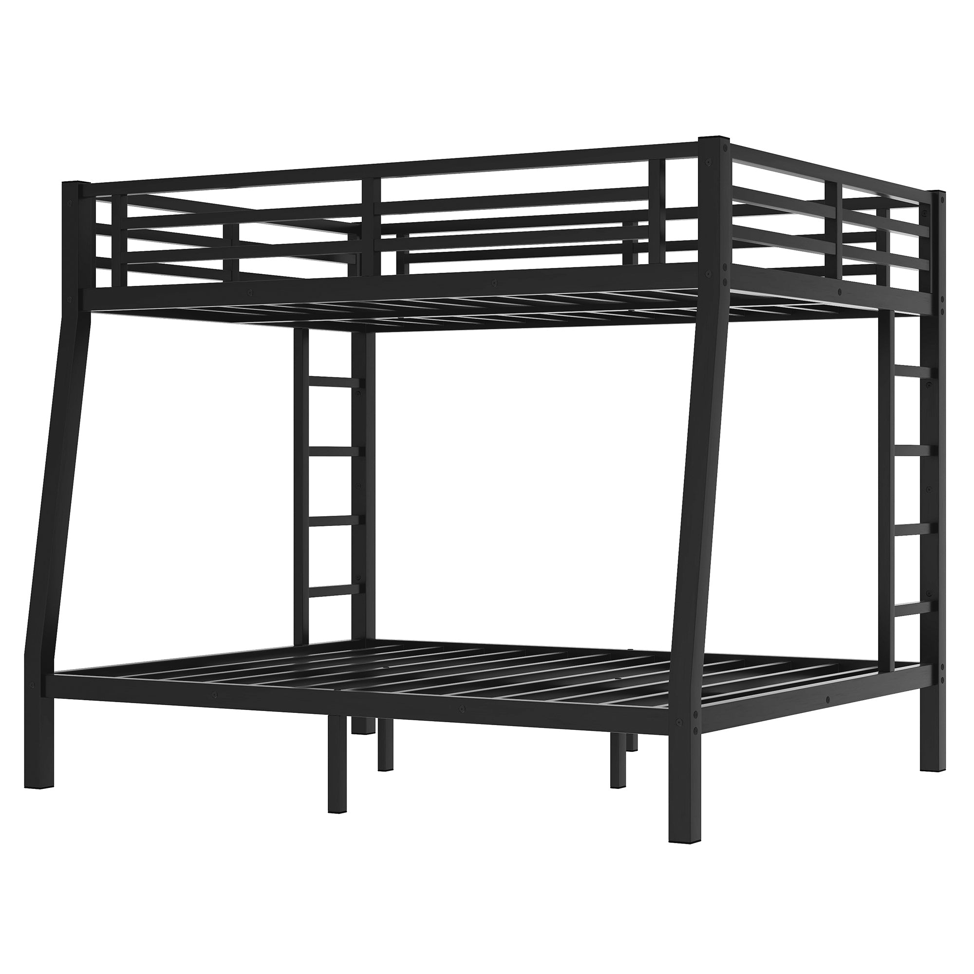 HAOYYE Metal Full XL over Queen Bunk Bed for Teens and Adults,Space-Saving/Noise Reduced/No Box Spring Needed, Old SKU W1307S00020 Sturdy Heavy Duty Modern Design Dorm Room Easy Assembly