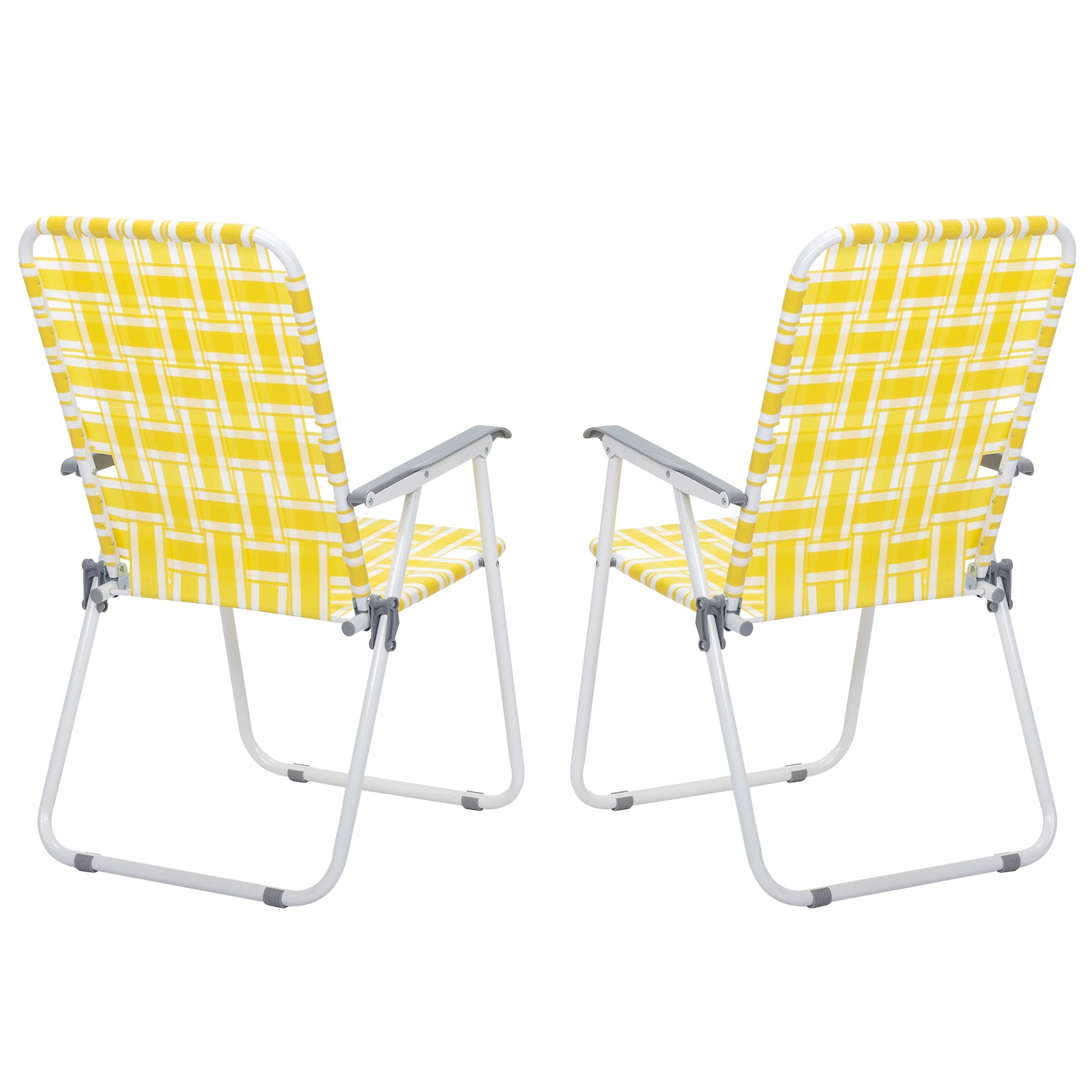 HAOYYE 2pcs Folding Beach Chairs, Steel Tube PP Webbing, Lightweight and Comfortable Chairs for Outdoor Relaxation, Ideal for Beach, Picnic, Camping, and Outdoor Activities