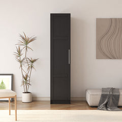 HAOYYE Stackable Wall Mounted Storage Cabinet, 15.75" D x 15.75" W x 70.87" H,black Sturdy Space-Saving Heavy Duty Modern Design Easy Assembly Durable Stylish Home Furniture Versatile