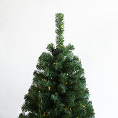 HAOYYE Pre-lit Christmas Tree 6ft Artificial Hinged Xmas Tree with Foldable Stand Sturdy Space-Saving Heavy Duty Modern Design Adults Dorm Room Easy Assembly Bedroom Furniture