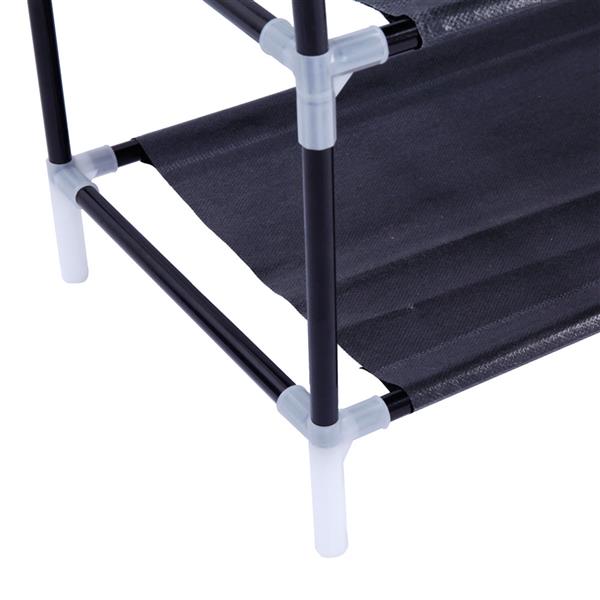 HAOYYE 5-Tier Non-Woven Fabric Shoe Rack with Handle, Black Shoe Storage Shelf for Bedroom, Entryway, or Closet, Durable and Space-Saving, Stylish Modern Design, Versatile and Convenient Organization Solution, Premium Quality Construction