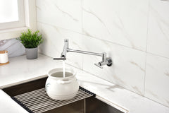 HAOYYE Pot Filler Faucet Wall Mount Sturdy Space-Saving Heavy Duty Modern Design Adults Dorm Room Easy Assembly Bedroom Furniture