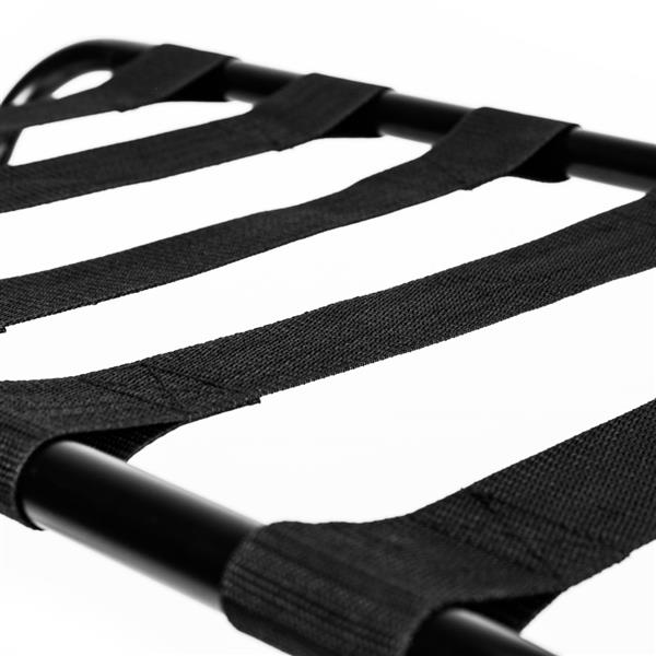 HAOYYE Portable Metal Luggage Rack Black Soft Cozy Warm Flannel Fleece Home Decor Luxury Comfortable Unique Design Premium Quality Decorative Stylish Hotel Luggage Rack for Bedroom Living Room Travel Storage Solutions