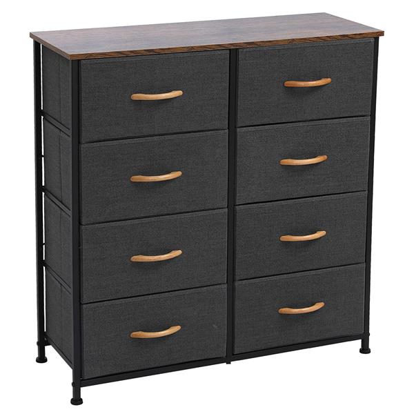 HAOYYE 4-Tier Wide Drawer Dresser with 8 Fabric Drawers, Sturdy Metal Frame & Wooden Tabletop, Modern Storage Cabinet for Closets, Dorm Rooms, Hallways, or Bedrooms – Durable, Space-Saving, Practical Organization Solution for Everyday Use