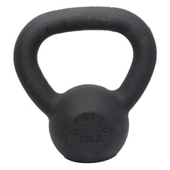 HAOYYE 10lbs Solid Cast Iron Kettlebell Durable Matte Powder Coating Non-Slip Handle Flat Bottom for Strength Training Muscle Building Functional Fitness Home Gym