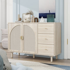 HAOYYE 2 Door 3 Drawer Storage Cabinet for Bedroom, Living Room, or Study, Sturdy Space-Saving Design, Heavy Duty Construction, Easy Assembly, Durable and Stylish Home Furniture, Versatile for Any Room