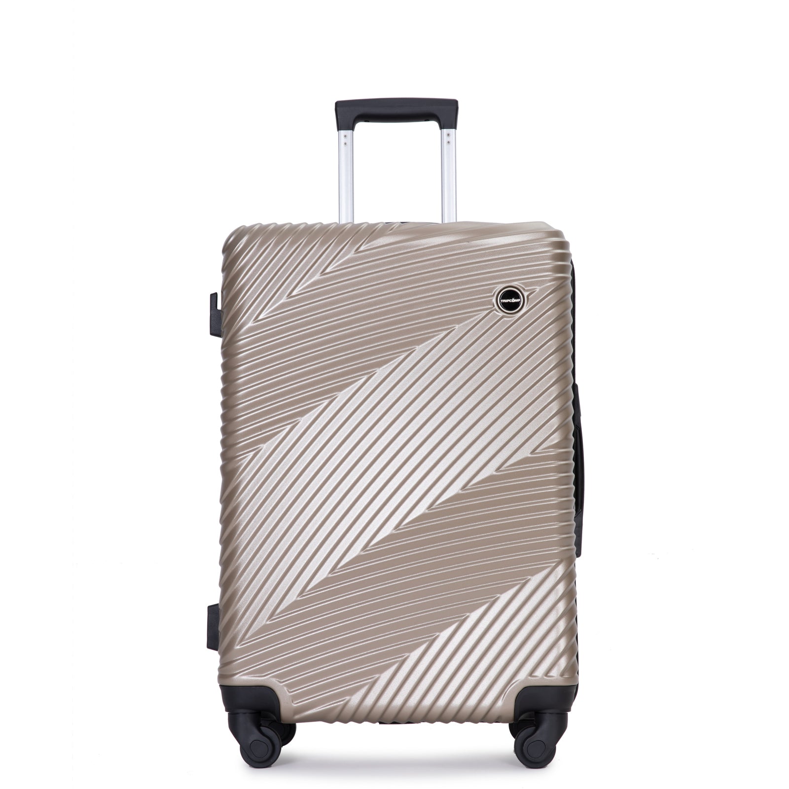 HAOYYE 3 Piece Luggage Sets PC+ABS Lightweight Suitcase with Two Hooks, Spinner Wheels, (20/24/28) Gold Sturdy Space-Saving Heavy Duty Modern Design Adults Dorm Room Easy Assembly Bedroom Furniture
