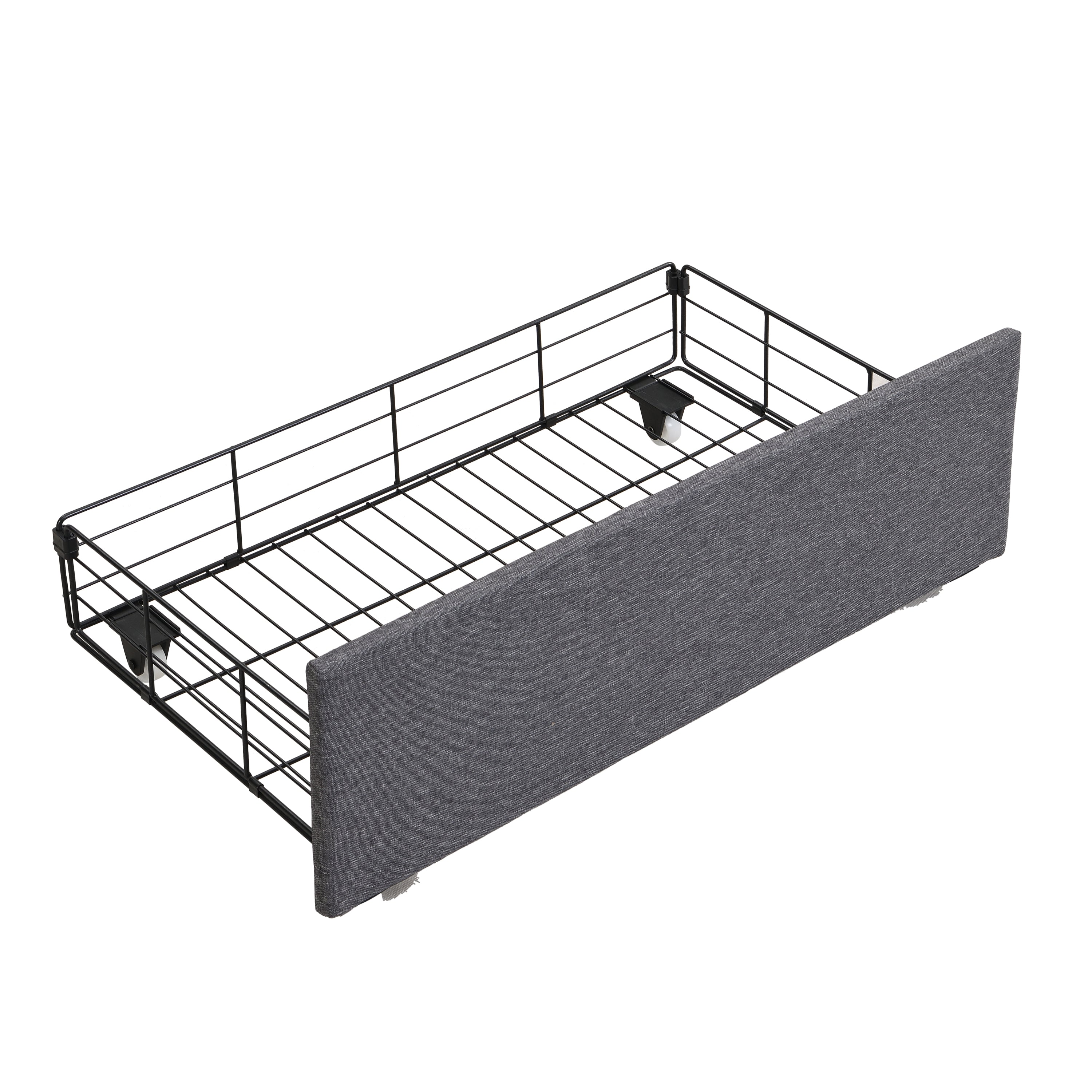 HAOYYE King Bed Frame with Storage Headboard, Drawers, LED Lighting, and Built-in Charging Station, Modern Upholstered Platform Design, Sturdy Space-Saving Grey Construction, No Box Spring Needed, Easy Assembly