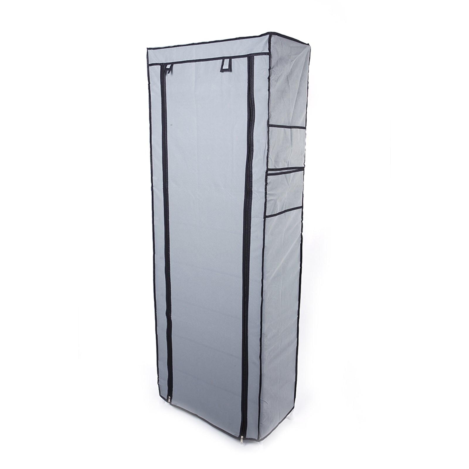 DE Direct HAOYYE Fashionable Space-Saving Shoe Rack with 9 Lattices Non-Woven Fabric Cover Freestanding Shoe Organizer for Closet Entryway Bedroom Durable Lightweight Design in Gray
