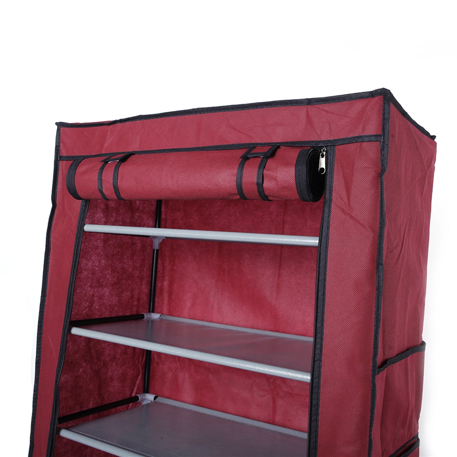 HAOYYE Fashionable Space-Saving Shoe Rack with 9 Lattices, Durable Non-Woven Fabric Organizer in Wine Red, Modern Design for Versatile Use, Premium Quality Storage Solution, Stylish Look for Home Essentials