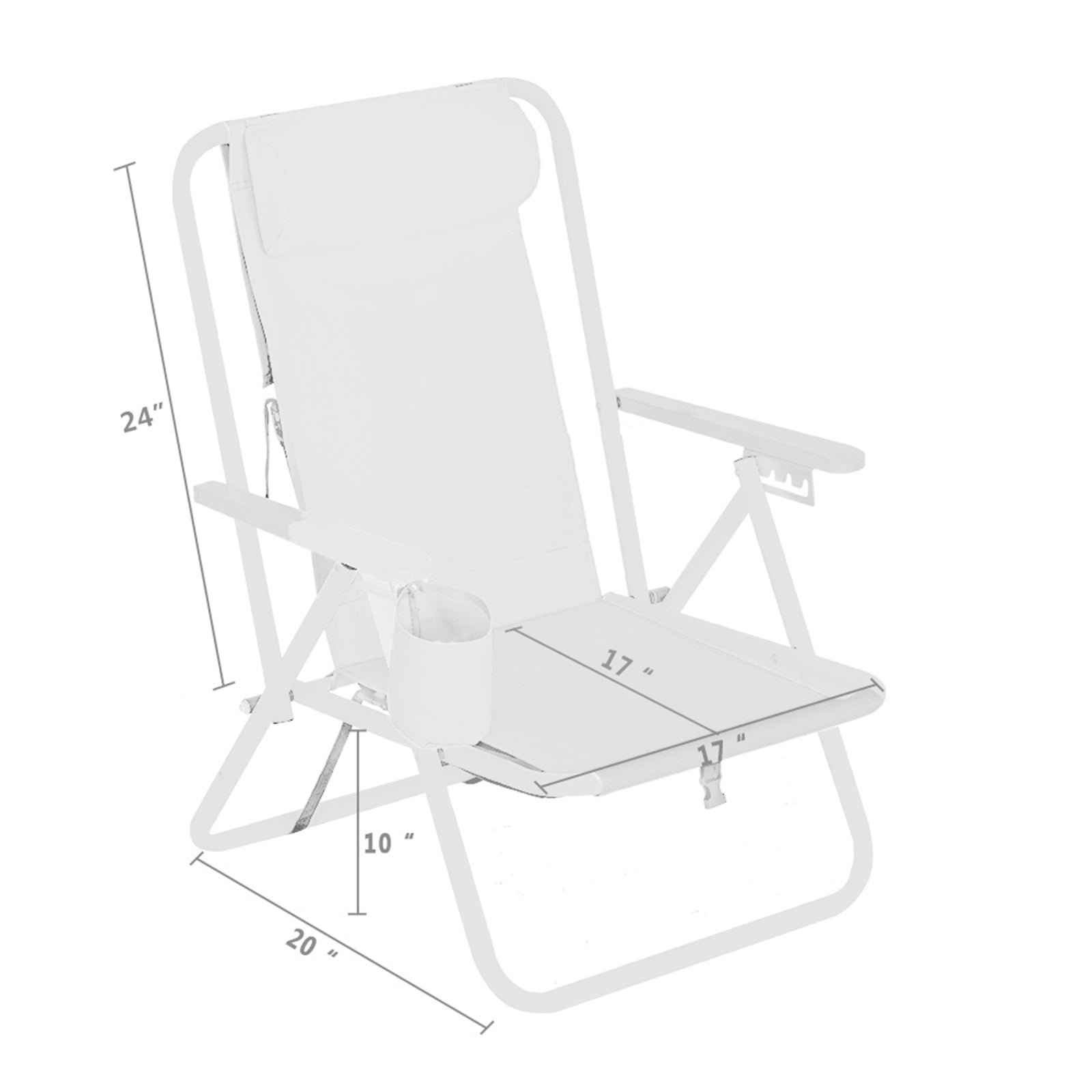 HAOYYE Portable High Strength Beach Chair with Adjustable Headrest, Lightweight Folding Lounge Chair for Outdoor Relaxation, Perfect for Beach, Camping, Fishing, and Travel, Easy to Carry and Store