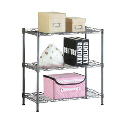 HAOYYE Concise 3-Layer Carbon Steel & PP Storage Rack, Black, Soft Cozy Warm Flannel Fleece Home Decor, Luxury Comfortable Unique Design, Premium Quality Decorative Storage Solution for Living Room, Office, Kitchen, or Bedroom