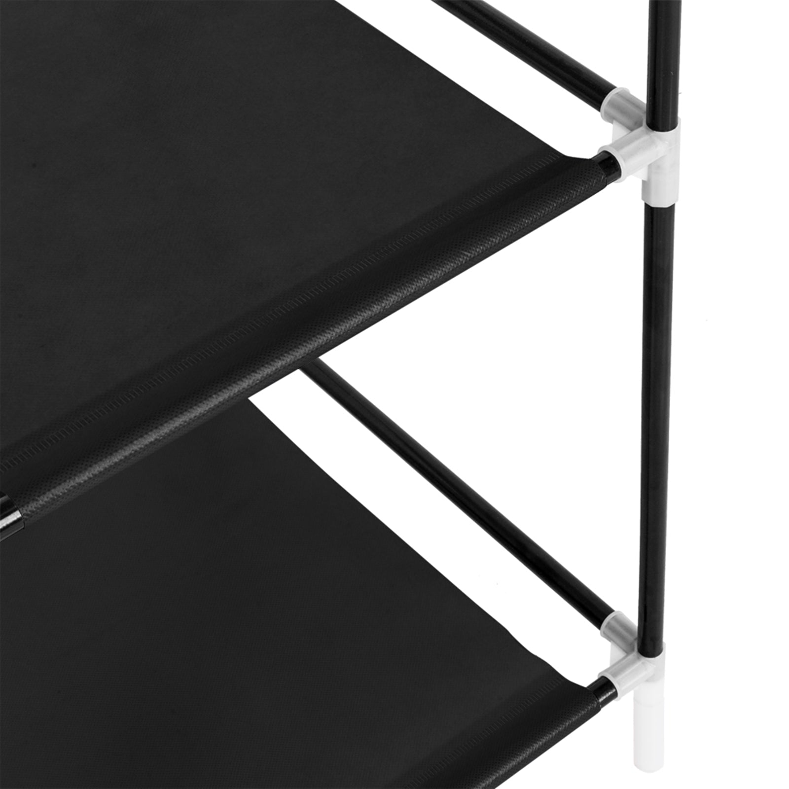 HAOYYE Portable Clothes Closet Non-Woven Fabric Wardrobe with Double Rods, Durable Black Space-Saving Storage Organizer, Modern Design, Versatile Use, Premium Quality, and Stylish Look