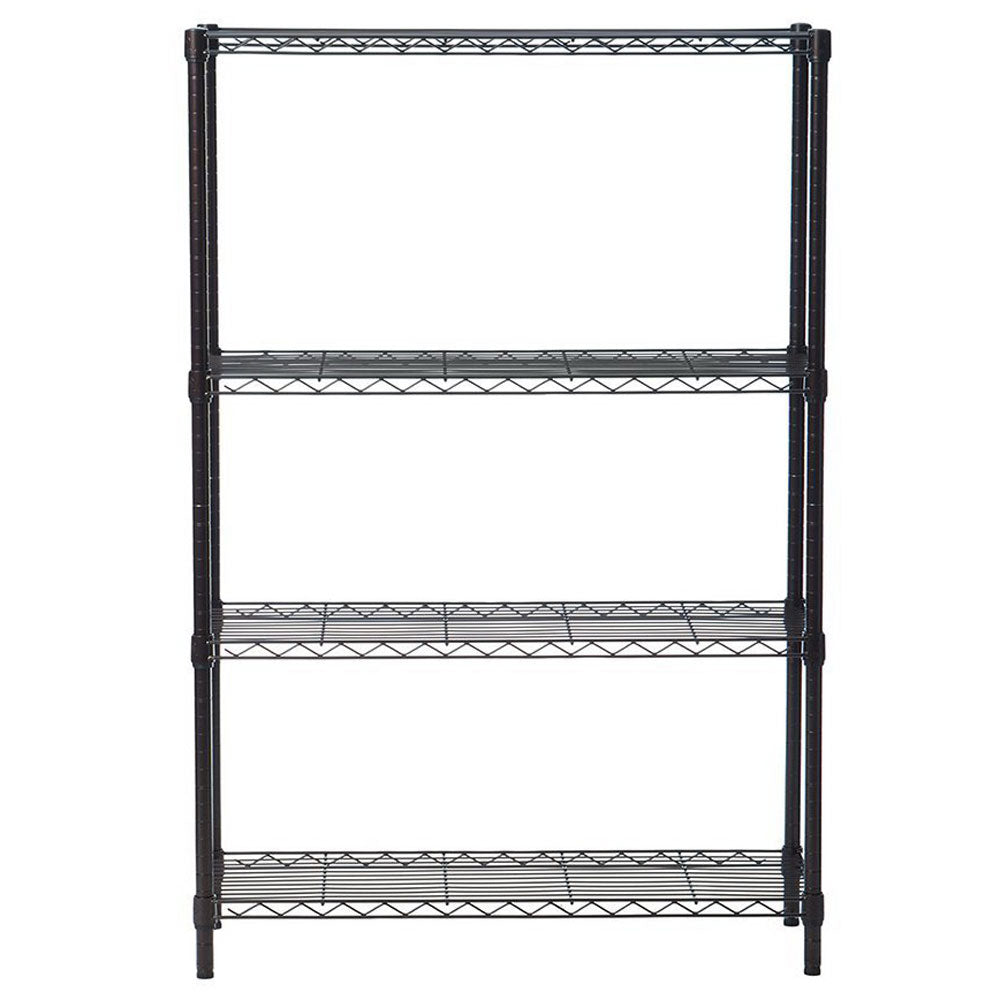 HAOYYE 4-Layer Plastic Coated Iron Shelf, Black, Soft Cozy Warm Flannel Fleece Home Decor, Luxury Comfortable Unique Design, Premium Quality Decorative Storage Unit for Living Room, Office, or Kitchen, Durable and Stylish Organization Solution