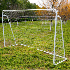 HAOYYE Soccer Goal Training Set with Net Buckles and Ground Nails Portable 8x5ft Sports Goal Post for Backyard Practice Indoor Outdoor Football Shooting Passing Drills Team Training Equipment