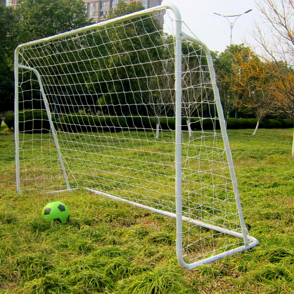 HAOYYE Soccer Goal Training Set with Net Buckles and Ground Nails Portable 8x5ft Sports Goal Post for Backyard Practice Indoor Outdoor Football Shooting Passing Drills Team Training Equipment