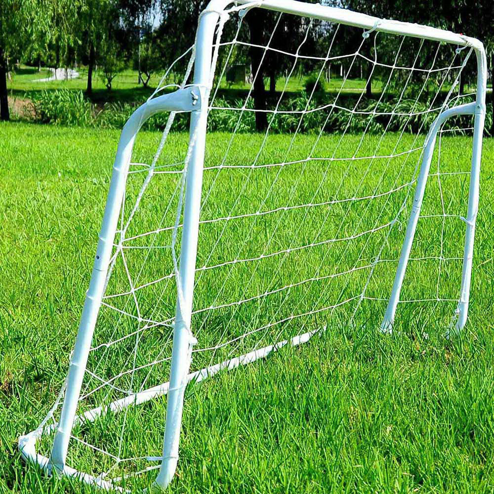 HAOYYE Soccer Goal Training Set with Net Buckles and Ground Nails Portable 8x5ft Sports Goal Post for Backyard Practice Indoor Outdoor Football Shooting Passing Drills Team Training Equipment