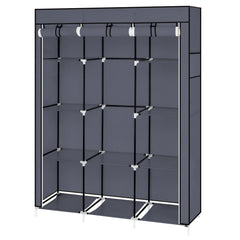 HAOYYE 67" Portable Closet Organizer with 10 Shelves, Extra Space, Quick Assembly, Gray, Durable Space-Saving Storage Solution, Modern Design, Versatile Use for Bedroom, Walk-In Closet, and Small Spaces