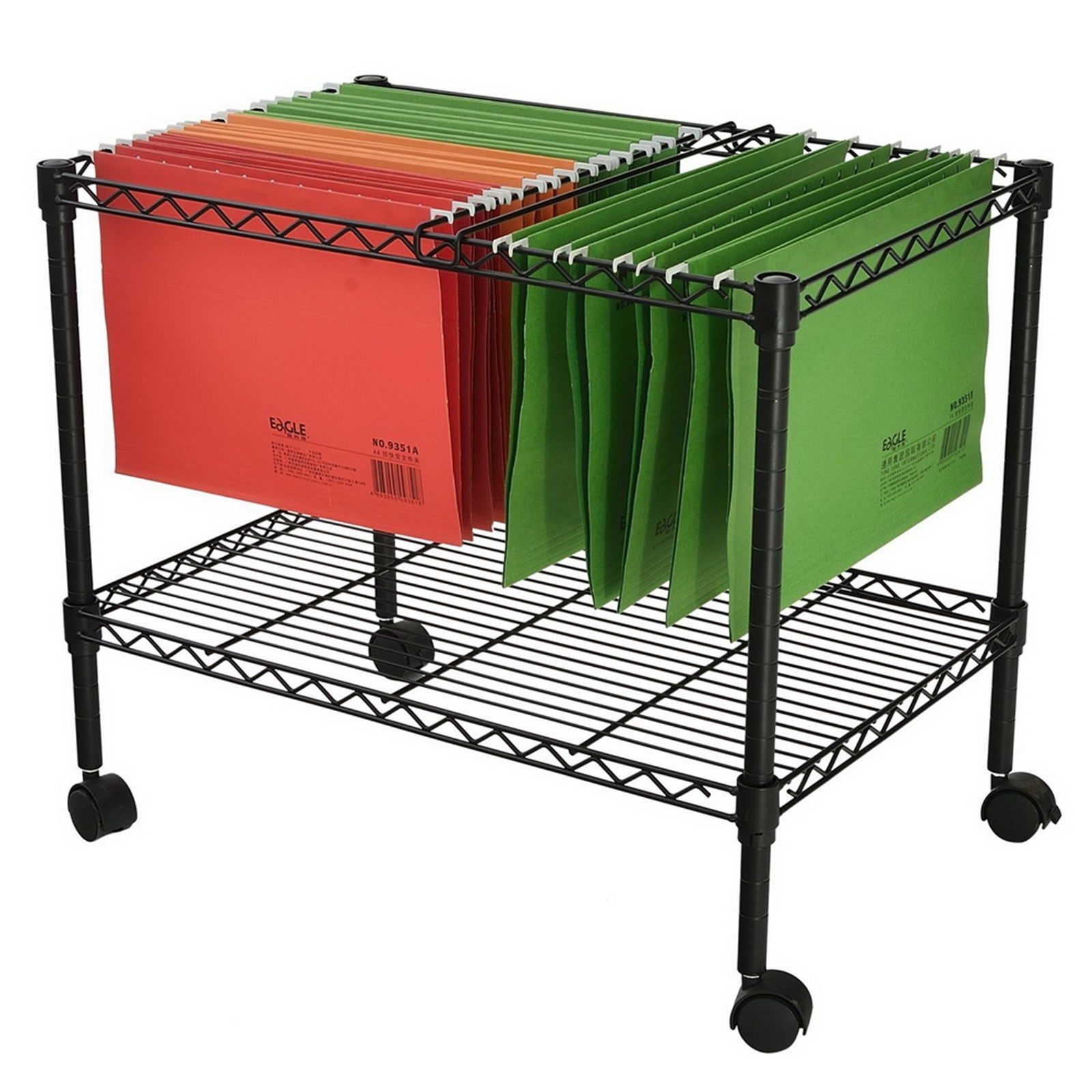 HAOYYE Single Tier Metal Rolling Mobile File Cart – Black, Space-Saving & Durable, Easy Mobility with 4 Wheels, Premium Quality Steel Construction, Ideal for Home Office, Classroom, Living Room – Soft Cozy Warm Flannel Fleece, Luxury & Stylish Design