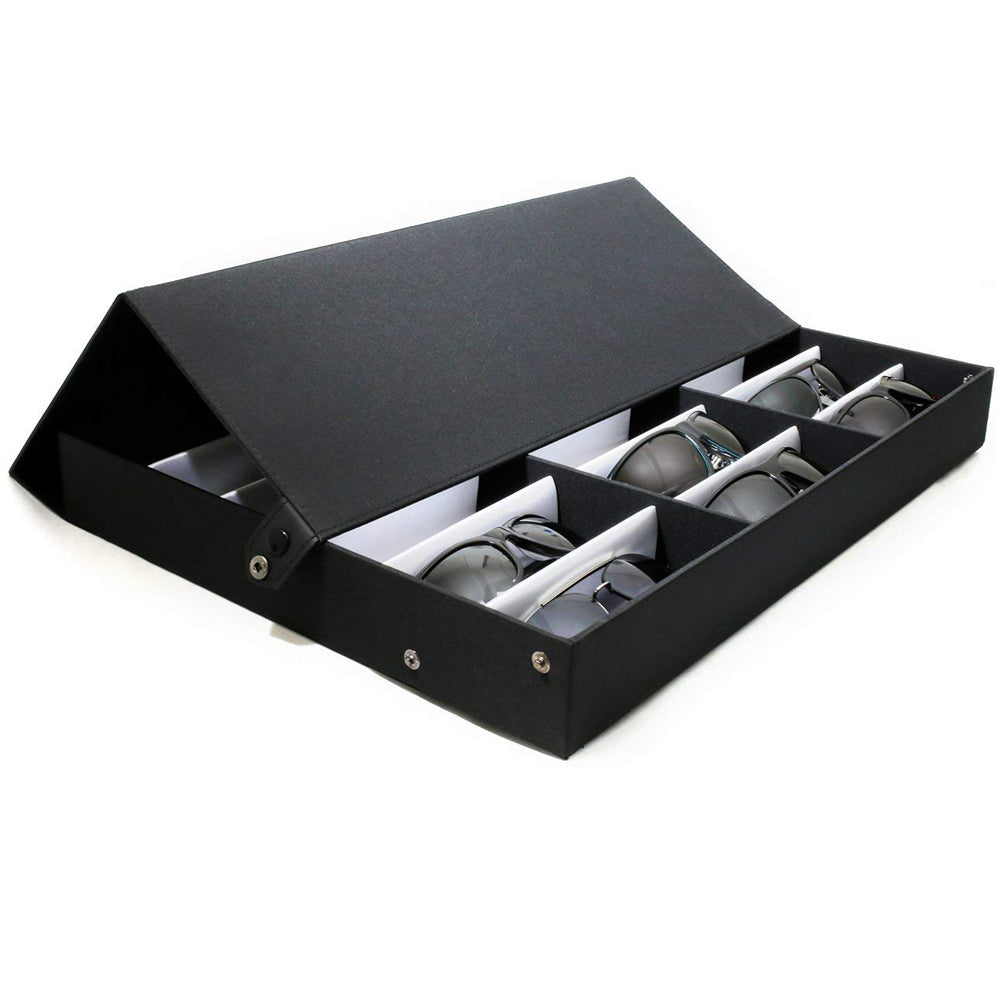 HAOYYE 18 Pcs Sunglasses Organizer, Durable Eyewear Display Case Tray, Space-Saving Storage Solution, Modern Design, Versatile Use, Premium Quality, Stylish and Functional, Ideal for Home and Retail Settings, Protective and Convenient Eyewear Storage