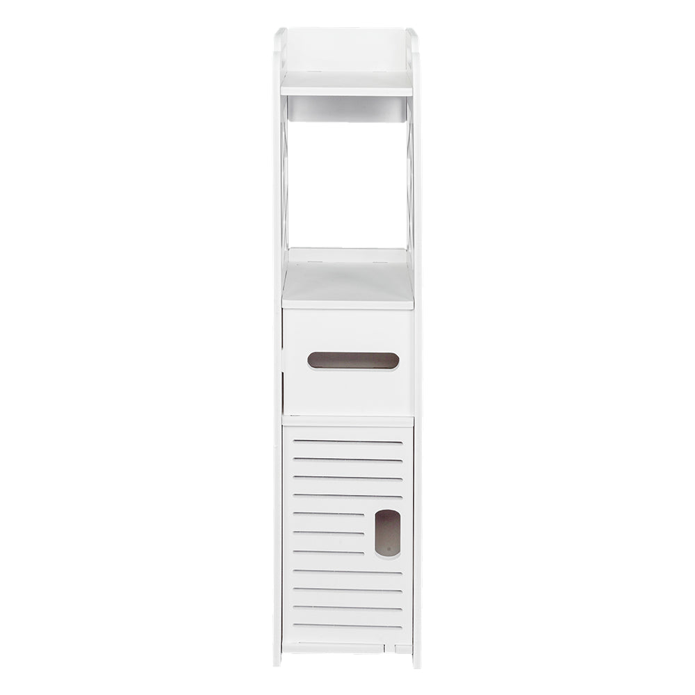 HAOYYE Bathroom Storage Shelf with Drawer and Multi-Compartment Organizer, Waterproof and Anti-Rot, White, Soft Cozy Warm Flannel Fleece Home Decor, Luxury Comfortable Unique Design, Environmental-Friendly Premium Quality Decorative Cabinet