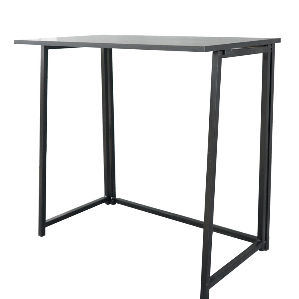 HAOYYE Simple Collapsible Computer Desk Black Sturdy Design Durable Modern Home Organizer Storage Solution Practical Stylish Space-Saving Desk for Living Room and Bedroom