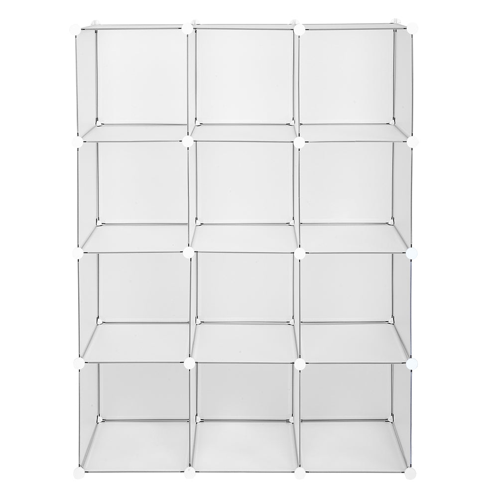HAOYYE Cube Storage Organizer - 12-Cube Bookshelf & Closet Storage Unit, Modular Shelf System For Bedroom, Living Room, Office, And Toy Room, Space-Saving Design, Durable Material, Versatile Home Organizer, Ideal For Books, Clothes, And Decorative Items