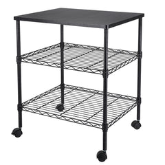 HAOYYE 3-Shelf Printer Cart, Soft Cozy Warm Flannel Fleece Home Decor, Luxury Comfortable Unique Design, Premium Quality Decorative Storage Organizer for Home Office or Workstation, Sturdy and Stylish Mobile Cart.