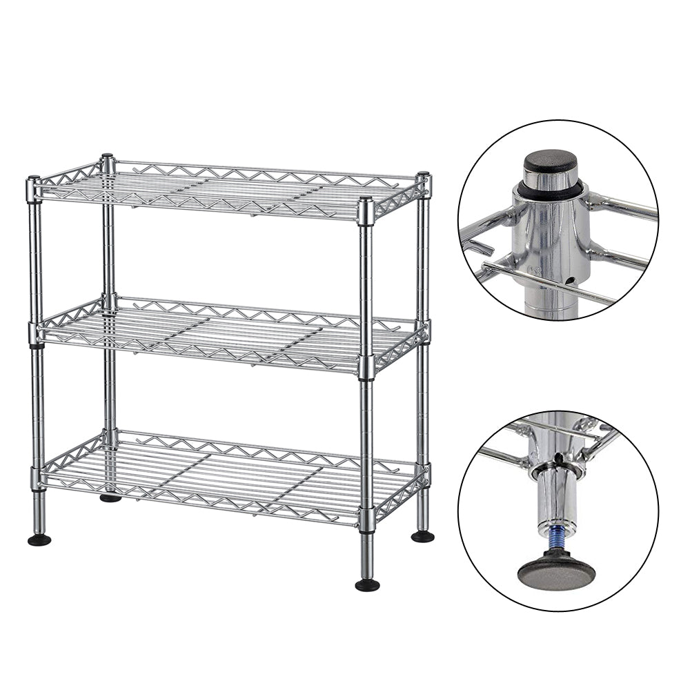 HAOYYE 3-Tier UltraZinc Cabinet Organizer with Soft Cozy Warm Flannel Fleece Home Decor, Luxury Comfortable Unique Design, Premium Quality Decorative Storage Rack for Kitchen, Bathroom, Office, Living Room, Stylish Home Storage Solution