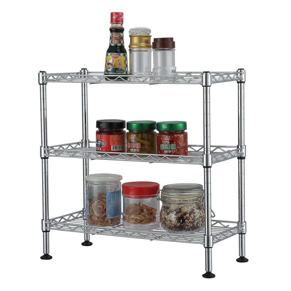 HAOYYE 3-Tier UltraZinc Cabinet Organizer with Soft Cozy Warm Flannel Fleece Home Decor, Luxury Comfortable Unique Design, Premium Quality Decorative Storage Rack for Kitchen, Bathroom, Office, Living Room, Stylish Home Storage Solution