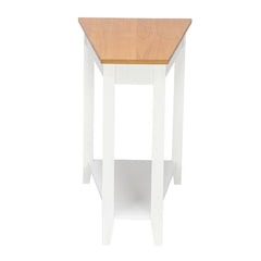 HAOYYE Simple and Irregular Sofa Table with Light Walnut Color and White Accents, Modern Design, Premium Quality, Stylish and Functional Side Table for Living Room, Bedroom, or Office – Comfortable, Durable, and Elegant Home Décor