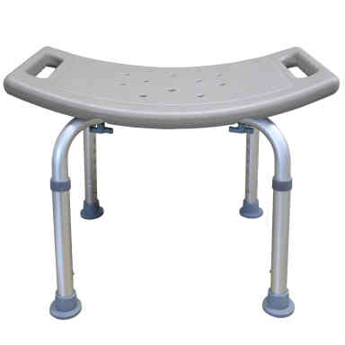 HAOYYE 1.35MM Gray Bath Chair with Simple Design Comfortable Water-Resistant Shower Seat Lightweight Non-Slip Bathroom Stool with Backrest for Home Spa and Elderly Support Easy to Clean and Assemble