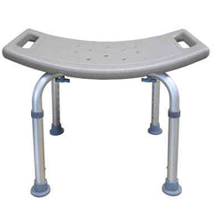 HAOYYE 1.35MM Gray Bath Chair with Simple Design Comfortable Water-Resistant Shower Seat Lightweight Non-Slip Bathroom Stool with Backrest for Home Spa and Elderly Support Easy to Clean and Assemble