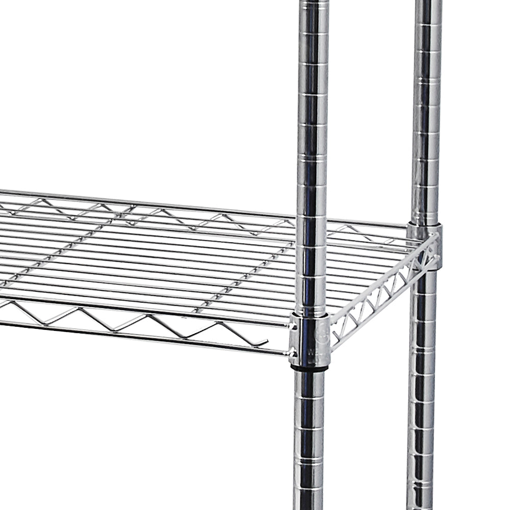 HAOYYE 5-Tier NSF Heavy Duty Adjustable Storage Metal Rack with Wheels & Shelf Liners, Chrome Finish, Ideal for Garage, Kitchen, Office, and More, Soft Cozy Warm Flannel Fleece Home Decor, Luxury Comfortable Design, Premium Quality Organizer