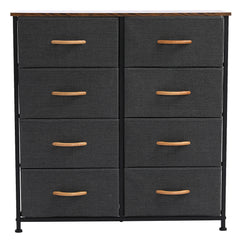 HAOYYE 4-Tier Wide Drawer Dresser with 8 Fabric Drawers, Sturdy Metal Frame & Wooden Tabletop, Modern Storage Cabinet for Closets, Dorm Rooms, Hallways, or Bedrooms – Durable, Space-Saving, Practical Organization Solution for Everyday Use