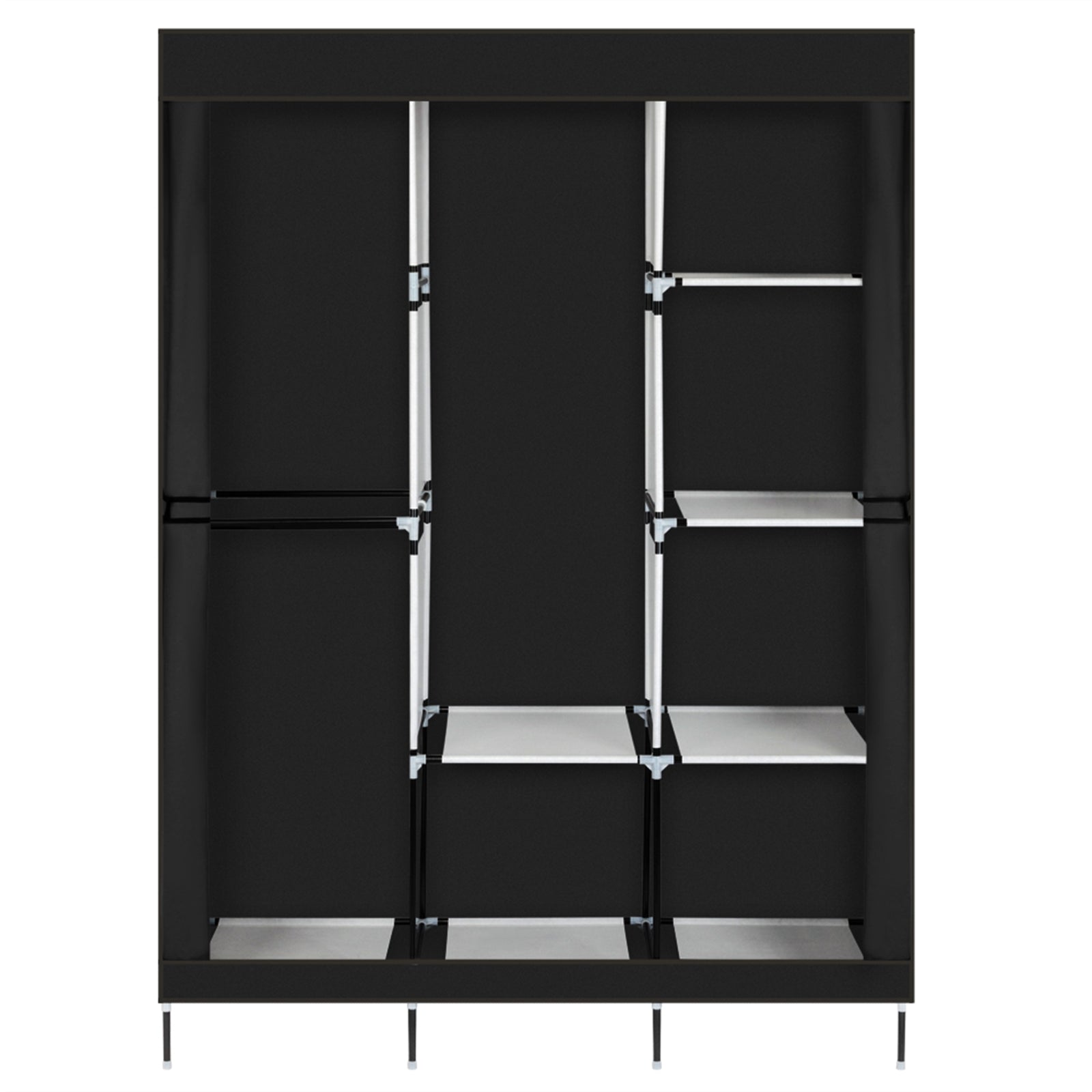 HAOYYE 71" Portable Closet Wardrobe Clothes Rack with Shelf, Durable and Space-Saving Organizer, Stylish and Modern Design, Premium Quality Clothes Storage Solution for Bedroom, Entryway, Closet, or Living Room, Versatile and Easy to Assemble Organizer