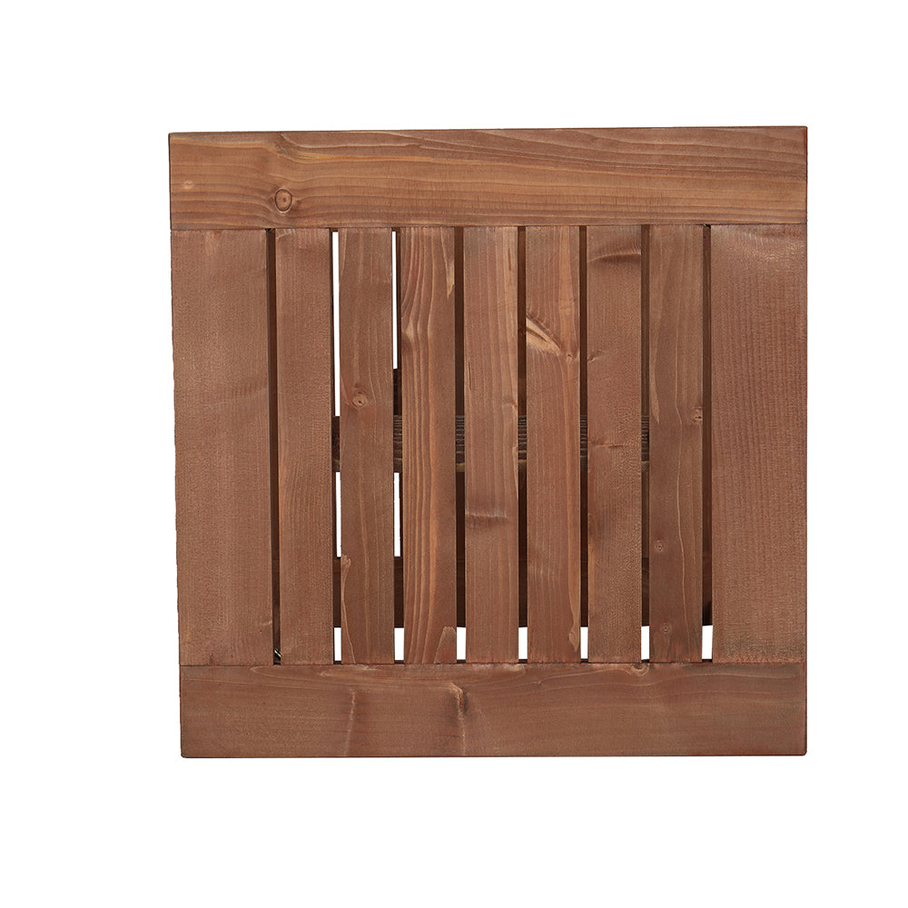 HAOYYE Outdoor Square Wood Side Table, Carbonized Finish, Sturdy and Stylish Design for Patios, Decks, and Gardens