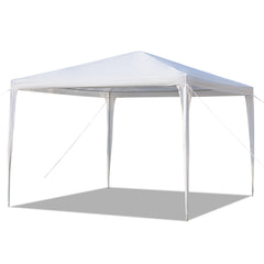 HAOYYE Outdoor Waterproof Tent 3x3m Pop Up Canopy Portable White Shelter with Spiral Tubes for Backyard Wedding Party Event Sun Shade Folding Pavilion