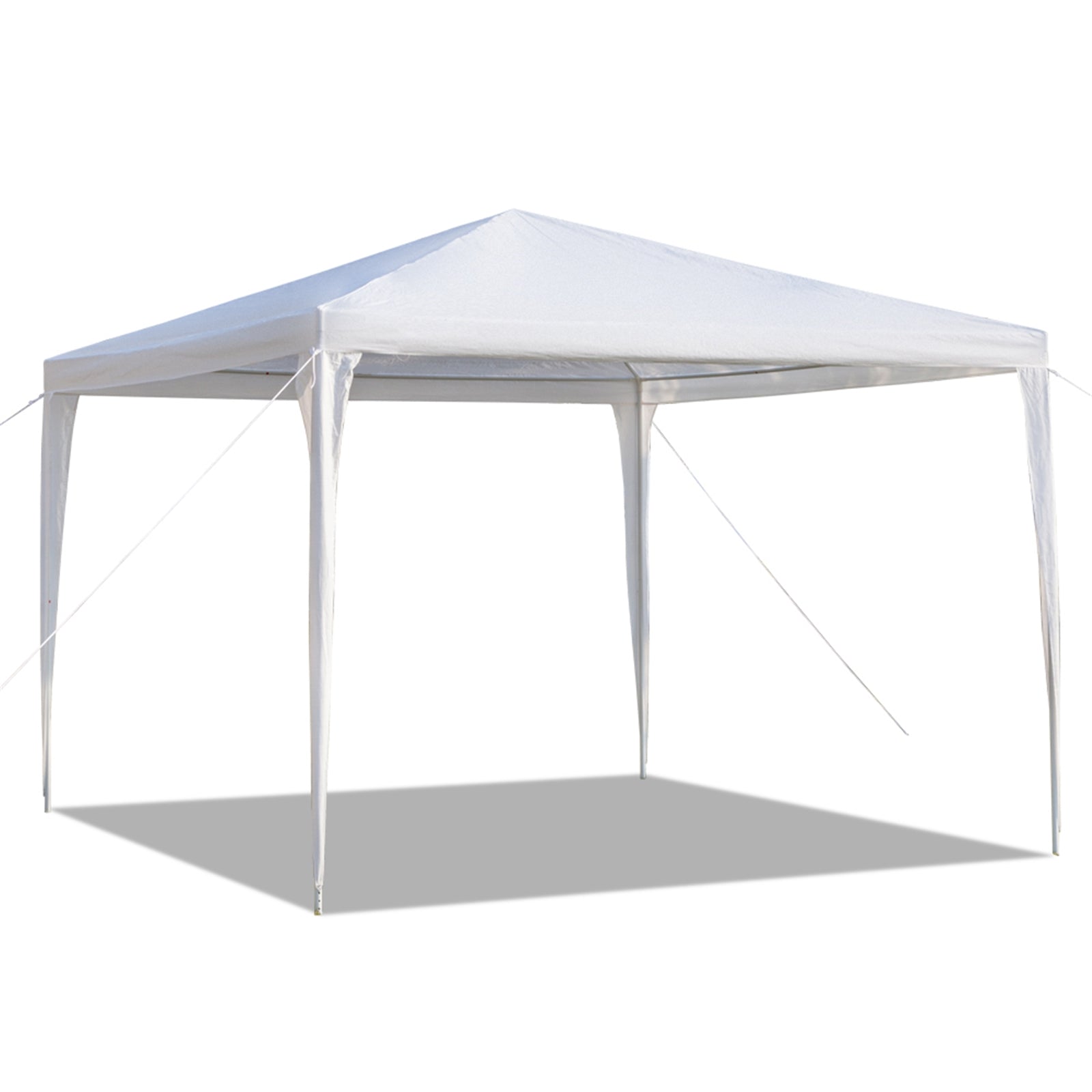HAOYYE Outdoor Waterproof Tent 3x3m Pop Up Canopy Portable White Shelter with Spiral Tubes for Backyard Wedding Party Event Sun Shade Folding Pavilion