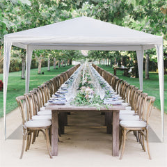HAOYYE Outdoor Waterproof Tent 3x3m Pop Up Canopy with 4 Sidewalls Portable Folding Tent with Spiral Tubes for Backyard Wedding Party Events Sun Shade Shelter