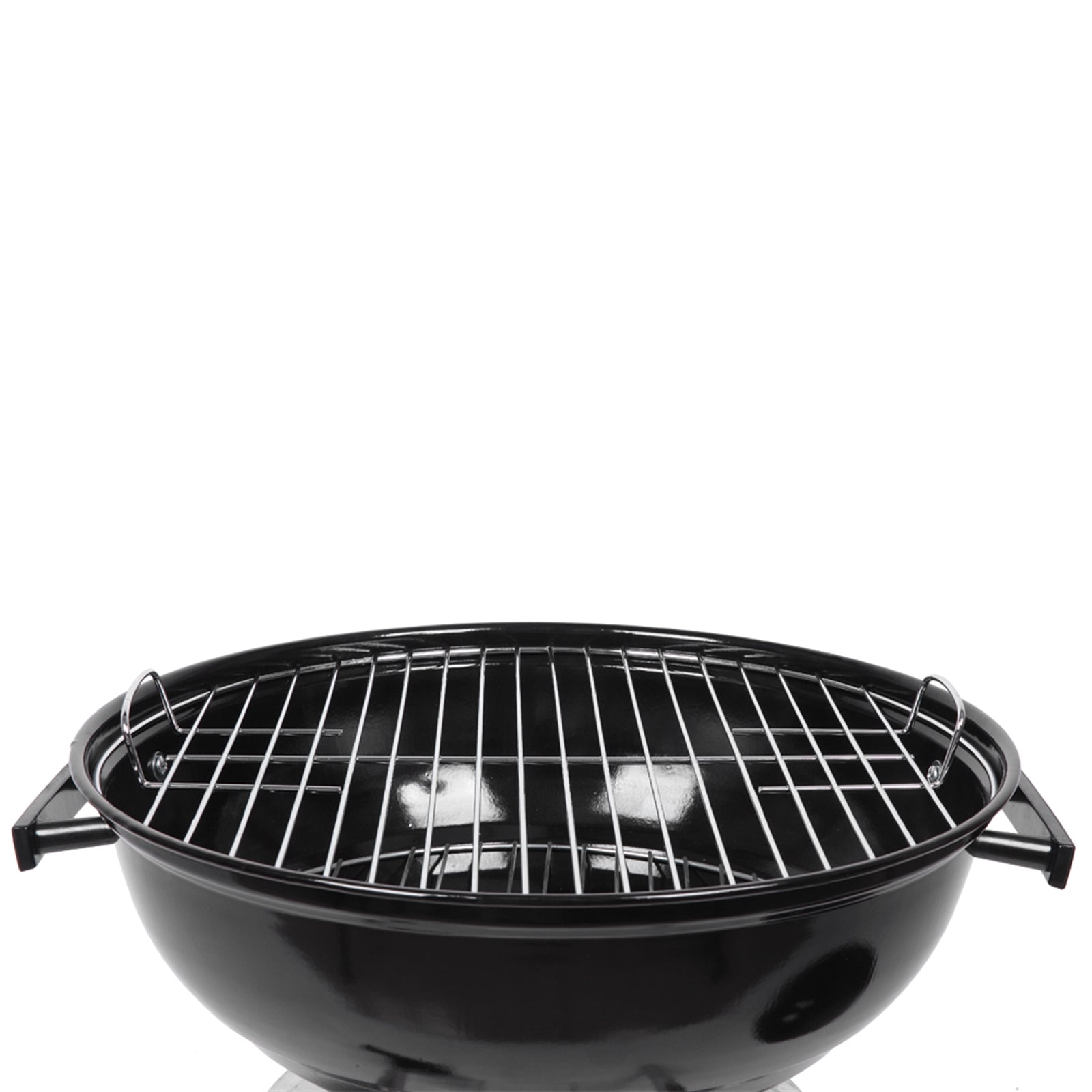 HAOYYE 18-Inch Portable Charcoal Grill with Enamel-Coated Lid and Bowl, BBQ Kettle Grill with Ash Catcher and Air Vents, Outdoor Patio Camping Stove with Wheels